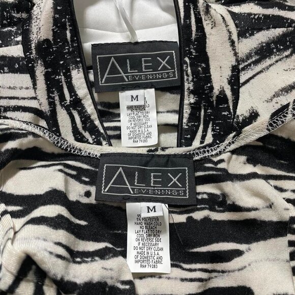 Alex Evenings Medium Top Blouse 2 Piece Set Career Office Wedding Party Cocktail - Picture 6 of 7